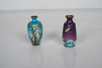 null Deux petits vases en émaux cloisonnés

Japon

H: 9 cm