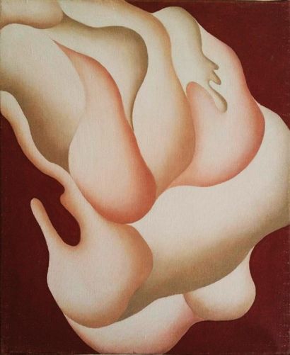 LOUISE BARBU (FRA/1931) Sensualité virtuelle, 1978

Huile sur toile

27 x 22 cm

Signée,...