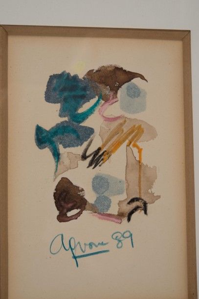 THIERRY AGNONE (FRA/1964) Sans titre, 1989

Ensemble de deux dessins : aquarelle,...