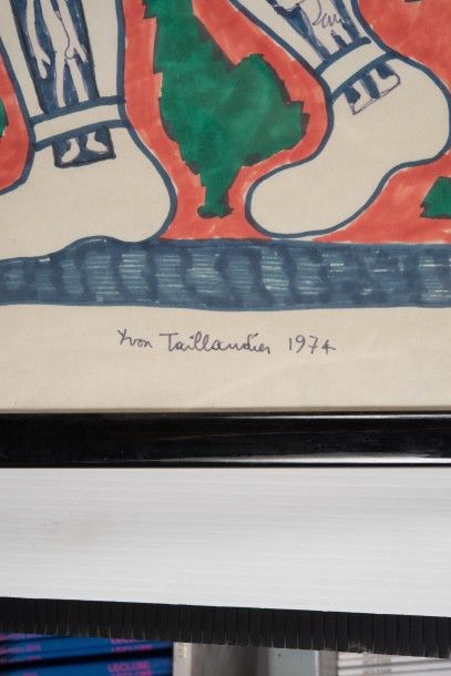 YVON TAILLANDIER (FRA/1926) Personnages, 1974

Gouache sur papier

100 x 70 cm

Signée...