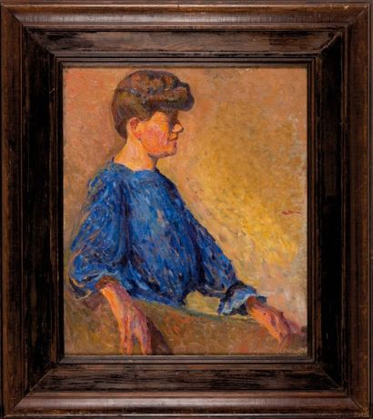 null Augustin CARRERA (1878-1952)

Portrait de femme.

Huile sur toile.

Signée en...