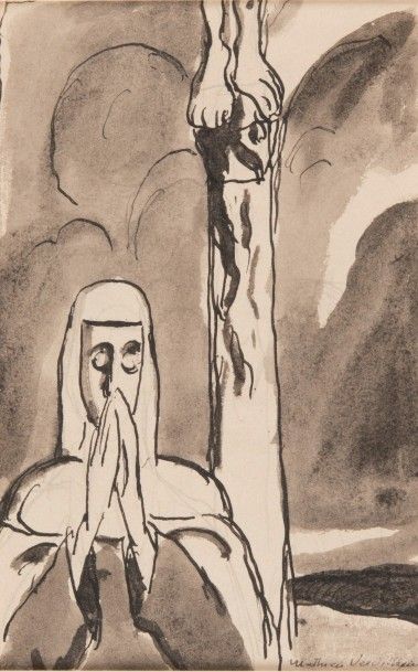 null Louis Mathieu VERDILHAN

(1875-1928)

Sainte Femme.

Lavis d’encre sur papier.

Signé...
