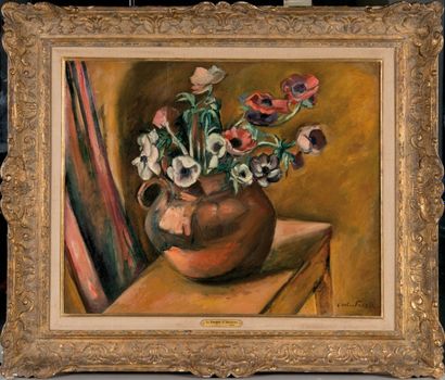 null Émile Othon FRIESZ (1879-1949)

Bouquet d’anémones.

Huile sur toile.

Signée...