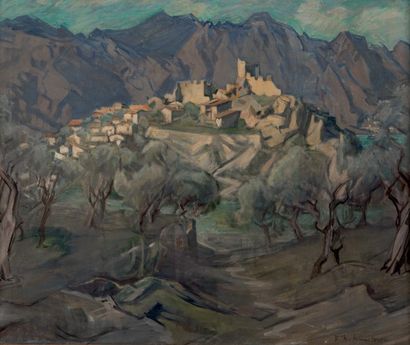 null Franz Martin LÜNSTROTH (1880-1956)

Village dans la Drôme.

Huile sur toile.

Signée...