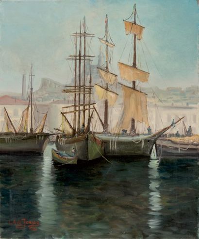 null Lucien AUBINAUD de JORIAS (1918 - 2008)

Bateaux dans le port de Marseille....
