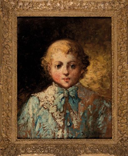 null Adolphe MONTICELLI (1824-1886)

Portrait d’enfant.

Huile sur panneau.

Signée...