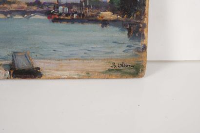 null Jean-Baptiste OLIVE (1848-1936)

Bord de Seine.

Huile sur panneau.

Signée...