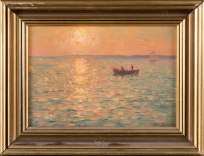 null Charles Louis E. SIGNORET (1867-1932)

Bateaux en mer.

Huile sur toile.

Signée...