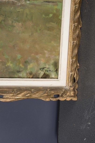 null Émile GIRAUD (1850-1918)

Paysage aux arbres.

Huile sur toile.

Signée en bas...