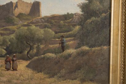 null D.J. SARAZIN (XIX)

Champs d’oliviers animé en dessous du château. 1893.

Huile...