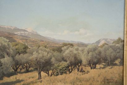 null D.J. SARAZIN (XIX)

Champs d’oliviers aux environs de Marseille. 1893.

Huile...