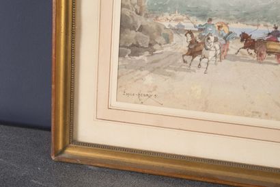 null Émile HENRY (1842-1920)

Sur la corniche.

Aquarelle.

Signée en bas à gauche.

20...