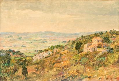 null Barthélémy NIOLLON (1849-1927)

Vue du haut du Vallon du Coq. 1907.

Huile sur...