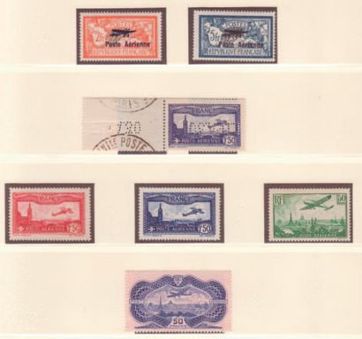 FRANCE POSTE AERIENNE entre les années 1927/1936 sur pages d'album, timbres-poste...
