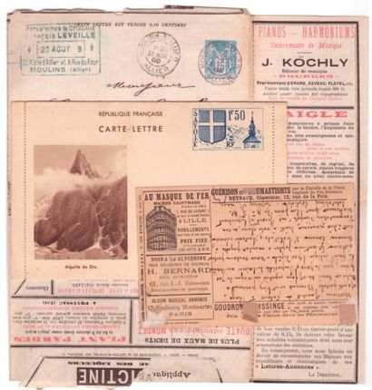 FRANCE ENTIERS POSTAUX dont Enveloppe Lettre Annonce, carte lettre timbre blason...