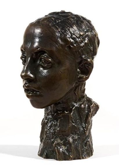 null Camille CLAUDEL (1864-1943).
Etude pour la tête d'Hamadryade.
Bronze. Circa...