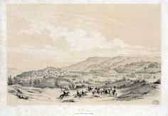 GENET ET BAYOT Médéah, vue de la ferme du bey de Titeri. Lithographie. XIXème siècle....