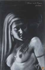 ADEN Femme noble Targuia Zinder. Pastel. Signé en bas à droite. 51 x 34 cm.