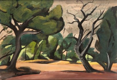 - MAX PAPART (1911-1994) Les arbres. Aquarelle. Signée en bas à gauche. 37 x 53 ...