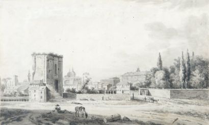 - Jean Antoine CONSTANTIN dit CONSTANTIN D'AIX (1756-1844) Dans les ruines romaines....