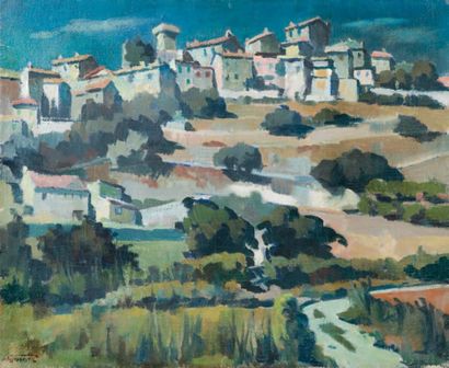 - Paul WISSENMEYER (1912-c.1970) Paysage provençal. Huile sur toile. Signée en bas...