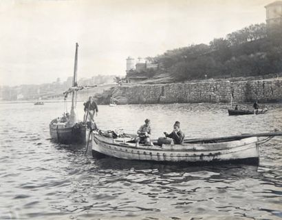 J.P. ANASTAY - Bateaux de pêche à voile 1900-1907 Ensemble de 6 épreuves sur papier...
