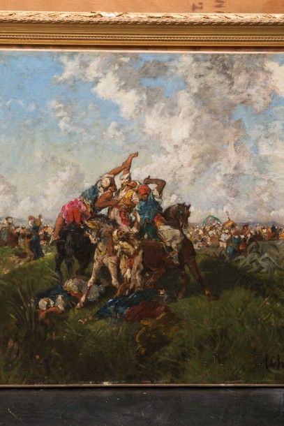 null Alfred CHATAUD (1833-1908)

L’attaque de la caravane.

Huile sur toile. Signe?e...
