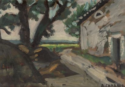 null Auguste CHABAUD (1882-1955)

Arbres et maison. 1930.

Huile sur carton.

Signée...