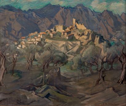 null Franz Martin LÜNSTROTH (1880-1956)

Village dans la Drôme.

Huile sur toile.

Signée...