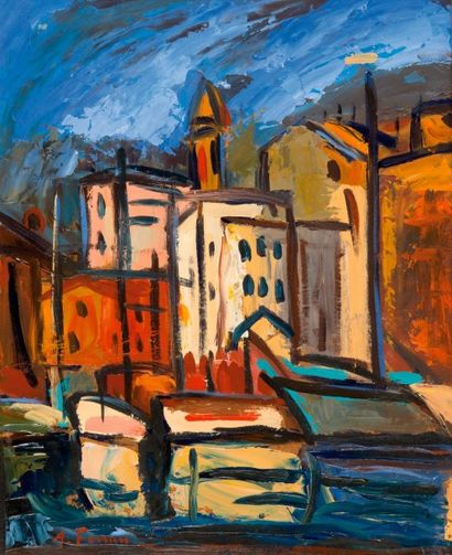 null Antoine FERRARI (1910-1995)

Le port de Saint-Tropez.

Huile sur isorel.

Signée...