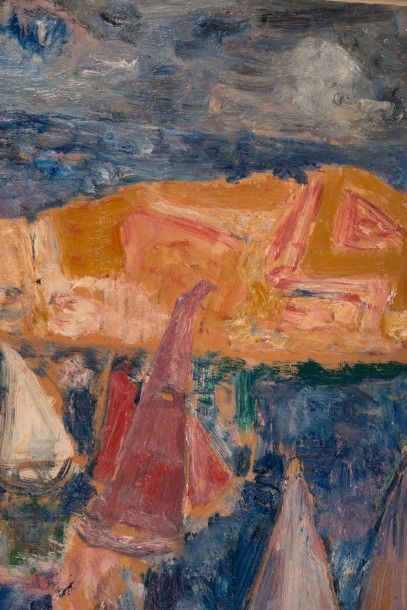 null Richard MANDIN (1909-2002)

Bateaux en mer. 1952.

Huile sur papier marouflée...