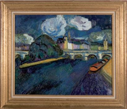 null Pierre AMBROGIANI (1907-1985)

Le pont neuf.

Huile sur toile.

54 x 66 cm.