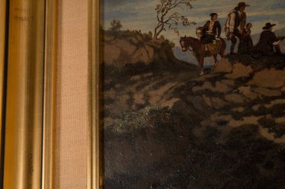 null Marius ENGALIÈRE (1824-1857) attribué à

Paysage animé en Provence.

Huile sur...