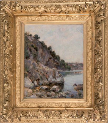 null Jean-Baptiste OLIVE (1848-1936)

Bord de côte.

Huile sur panneau.

Signée en...