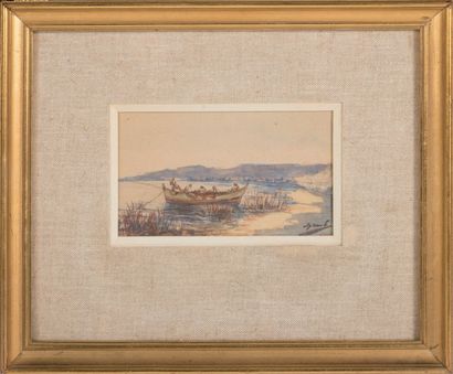 null Alfred CASILE (1848-1909)

Barque en mer.

Aquarelle.

Signée en bas à droite.

9...