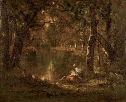 null François MAURY (1861-1933)

Paysage à la rivière animée.

Huile sur toile.

Signée...