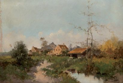 null Eugène GALIEN-LALOUE (1854-1941)

Paysage animé.

Huile sur toile.

Signée Dupuy...