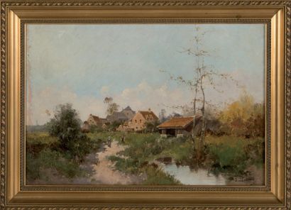 null Eugène GALIEN-LALOUE (1854-1941)

Paysage animé.

Huile sur toile.

Signée Dupuy...