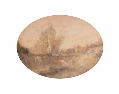 null François Auguste RAVIER (1814-1895)

Paysage à la rivière.

Aquarelle.

Signée...