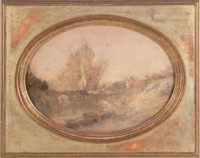 null François Auguste RAVIER (1814-1895)

Paysage à la rivière.

Aquarelle.

Signée...