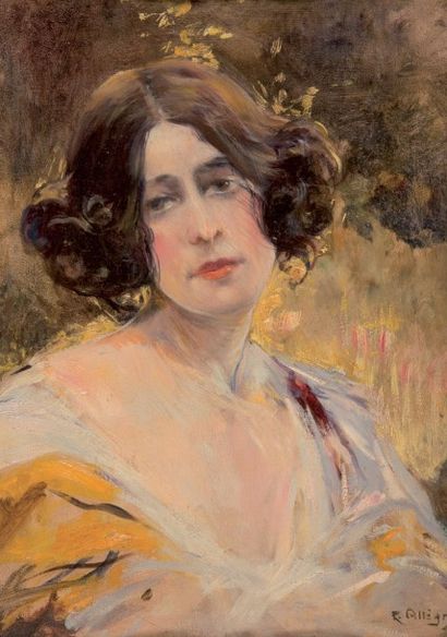 null Raymond ALLEGRE (1857-1933)

Portrait de femme.

Huile sur panneau.

Signée...
