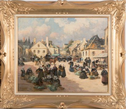 null Fernand Marie Eugène LE GOUT-GÉRARD (1856-1924)

Le marché.

Huile sur toile.

Signée...