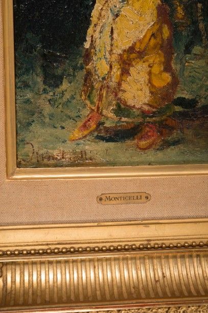 null Adolphe MONTICELLI (1824-1886)

La gitane.

Huile sur panneau.

Signée en bas...