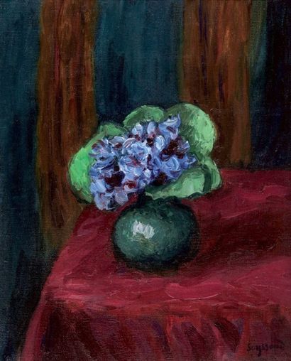 René SEYSSAUD (1867-1952) 
Bouquet d’hortensias....