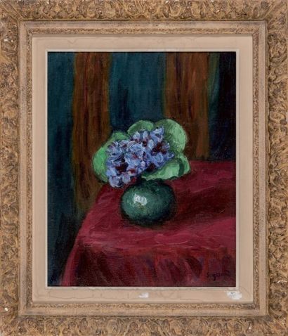 null René SEYSSAUD (1867-1952)

Bouquet d’hortensias.

Huile sur toile.

Signée en...