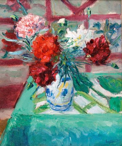 null René SEYSSAUD (1867-1952)

Nature morte au bouquet de fleurs.

Huile sur toile.

Signée...