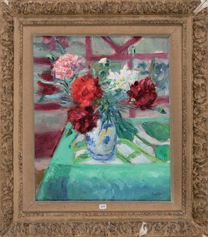 null René SEYSSAUD (1867-1952)

Nature morte au bouquet de fleurs.

Huile sur toile.

Signée...