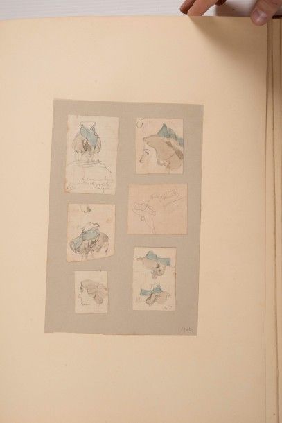 null Léo LELÉE (1872-1947)
Deux albums in-folio reliés pleine basane comprenant 122...