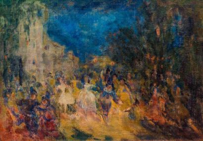 null SAPOUNOV NICOLAS NICOLAIÉVITCH (1880-1920) Carnaval Huile sur toile, réentoilée...