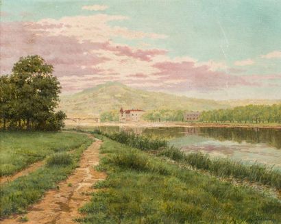null BESSONOV BORIS VASSILIÉVITCH (1862-1935)

Paysage fluvial

Huile sur toile

Signée...